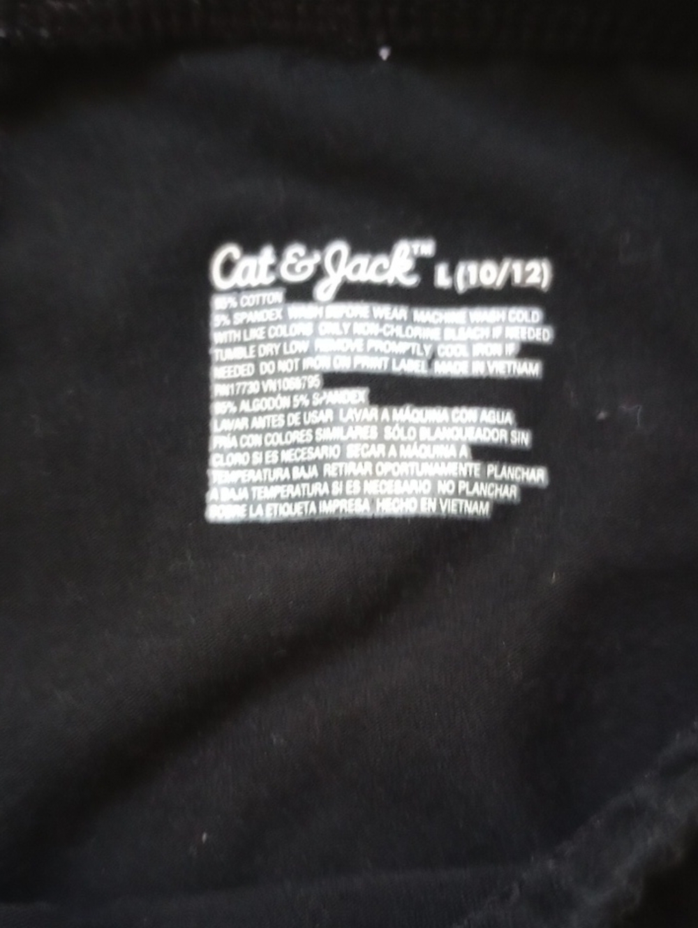 3 For $15🩵Cat & Jack Black Cotton Blend Leggings - Picture 2 of 4